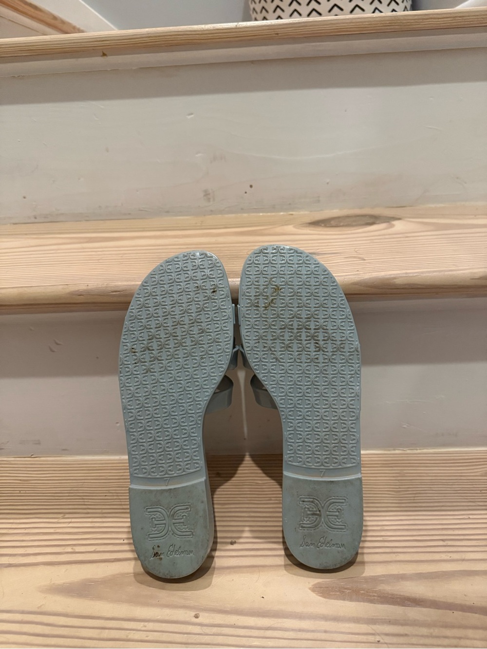 Sam Edelman Womens Bay Jelly Blue Open Toe Slip-On Slide Sandals Size 7 - Picture 6 of 6